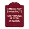 Signmission Emergency Snow Route No Parking Emergency Snow Route No Parking If Over 2 Inches, BU-1824-24108 A-DES-BU-1824-24108 - alternate 1